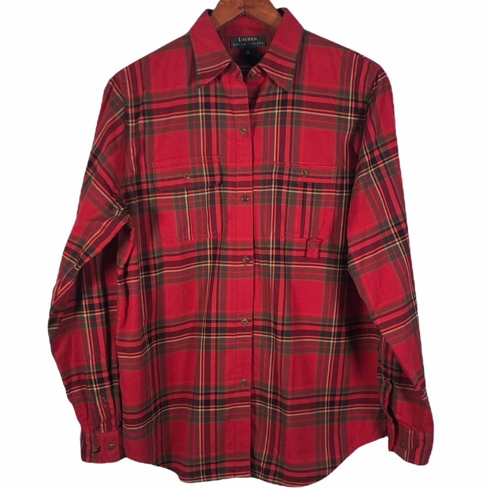 Lauren Women Fly Fishing Button Down Medium